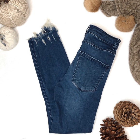 Zara Denim - Zara | Premium Distressed Raw Hem Skinny Jeans, 2